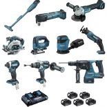 DLX1011PTJ Ensemble 10 machines Makita + 1 Makpac offert