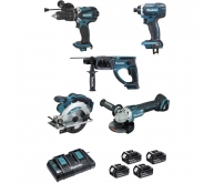 DLX5039PTJ ensemble de 5 machines Makita + 1 Makpac offert